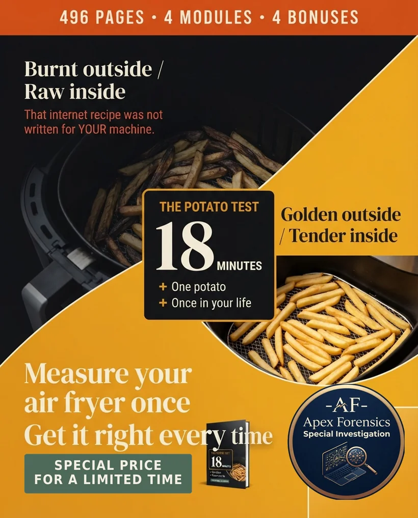 The Potato Test: eighteen minutes to measure your air fryer so all 300 recipes work on your machine