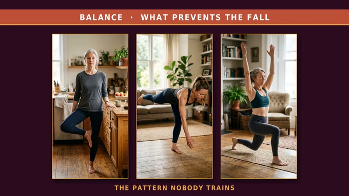 Balance, what prevents the fall: the pattern nobody trains