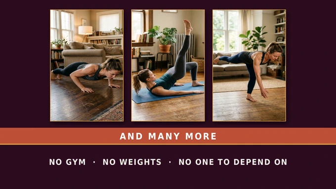 And many more: no gym, no weights, no one to depend on