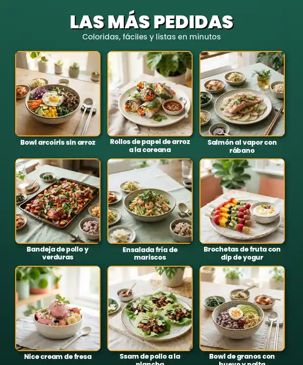 Las recetas más pedidas del recetario de dieta coreana