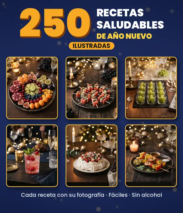 El recetario: 250 recetas de Año Nuevo ilustradas, 637 páginas, 3 módulos y 5 bonos