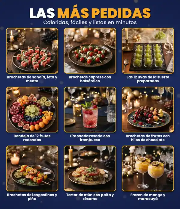 Las recetas más pedidas del recetario de Año Nuevo