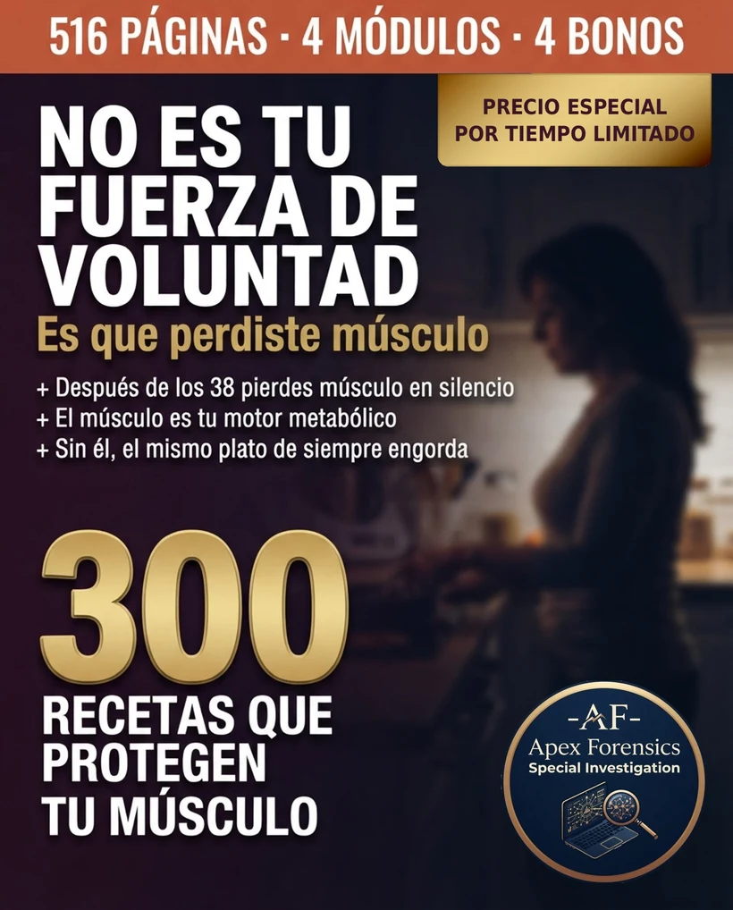 No es tu fuerza de voluntad: después de los 38 pierdes músculo en silencio, y son 300 recetas que protegen tu músculo