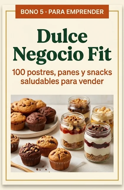 Bono 5 para emprender · Dulce Negocio Fit: 100 postres, panes y snacks saludables para vender