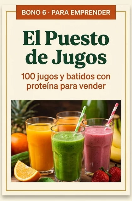 Bono 6 para emprender · El Puesto de Jugos: 100 jugos y batidos con proteína para vender