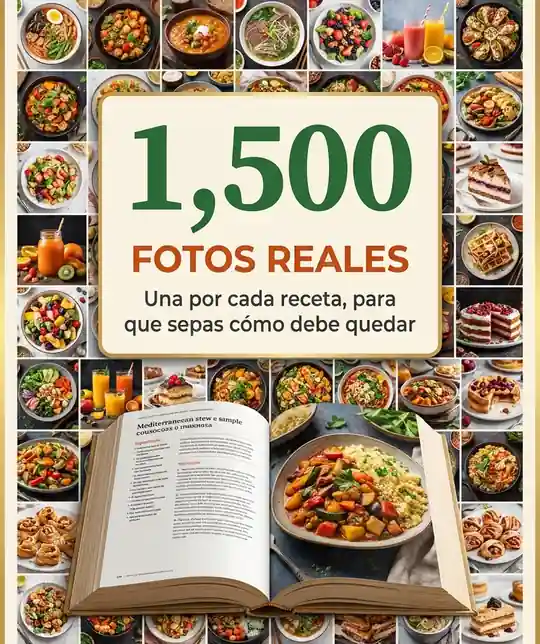 1.500 fotos reales, una por cada receta, para que sepas cómo debe quedar